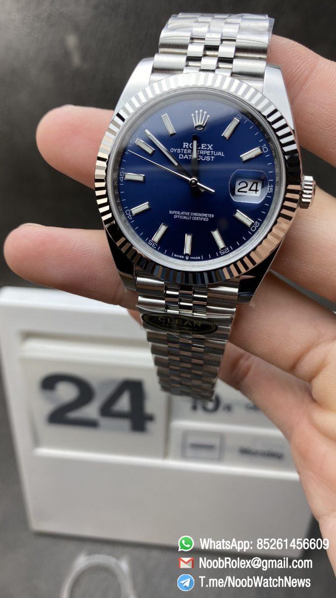 Clean Factory Watches Clean Watches Store CF Datejust 41mm 126334 Blue Dial with Stick Markers 904L Oystersteel Jubilee Bracelet DanDong 3235 Movement