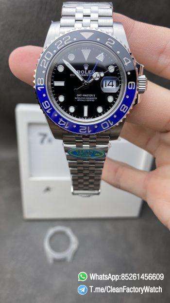 Clean Factory GMT Master II 126710BLNR Batgirl Blue Black Ceramic Bezel Black Dial DD3285 72 Hours Power Reserve CHS Jubilee Bracelet
