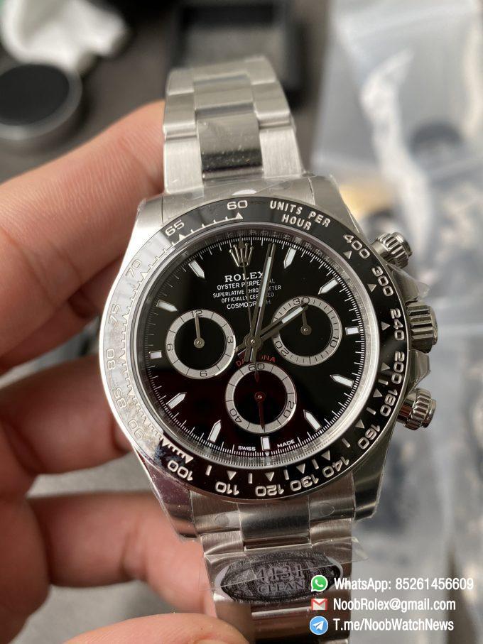 Clean Factory Watch CF Watches Rolex Daytona 126500LN Black Dial Black Cerachrom Bezel 904L Oystersteel SH4131 Movement 01