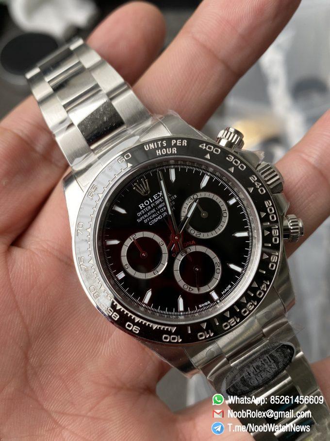 Clean Factory Watch CF Watches Rolex Daytona 126500LN Black Dial Black Cerachrom Bezel 904L Oystersteel SH4131 Movement 02