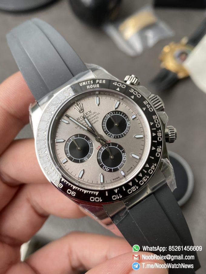 Clean Factory Watch Rolex Daytona 126519 Grey Dial 904L Stainless Steel Oysterflex Strap SH4131 Movement 72 Hours Power Reserve 02