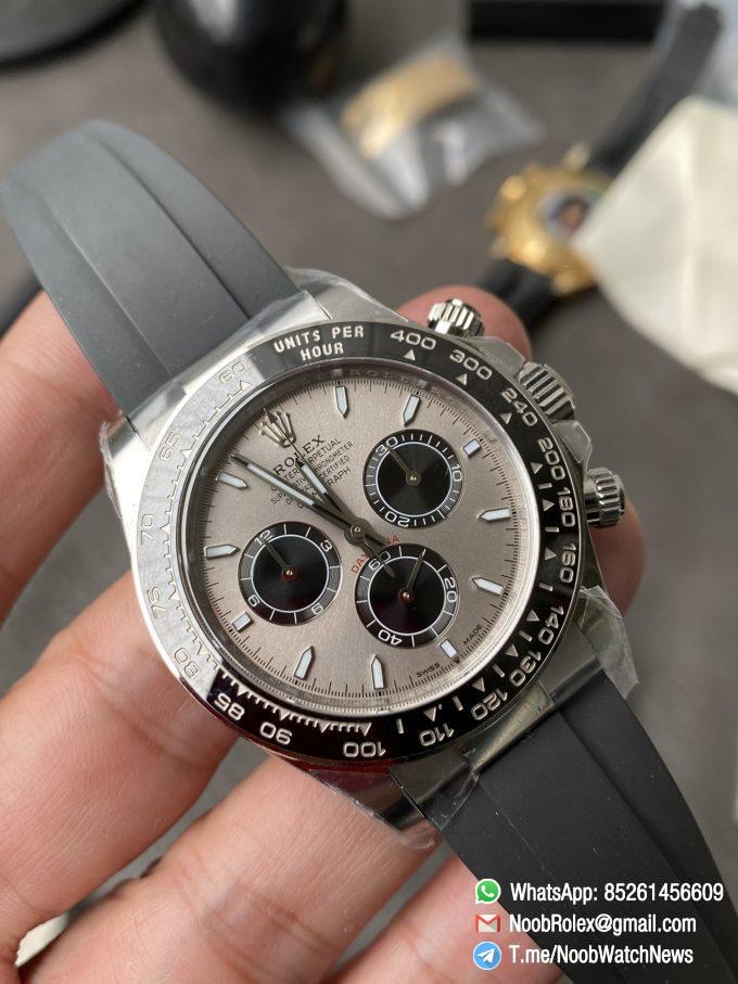 Clean Factory Watch Rolex Daytona 126519 Grey Dial 904L Stainless Steel Oysterflex Strap SH4131 Movement 72 Hours Power Reserve 03