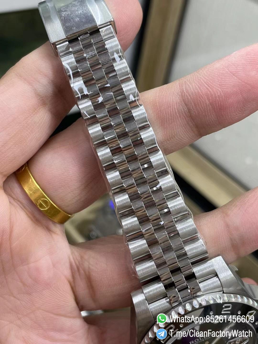 Clean Factory GMT Master II 126710GRNR Black Gray Ceramic Bezel 904L Oystersteel Jubilee Strap DD3285 Movement 06