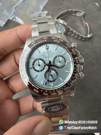 Clean Factory Daytona 126506 ICE Blue Dial Brown Ceramic Bezel SH4131 Movement 72 Hours Power Reserve 07