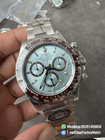 Clean Factory Daytona 126506 ICE Blue Dial With Diamonds Markers Brown Ceramic Bezel SH4131 Movement 72 Hours PR 08