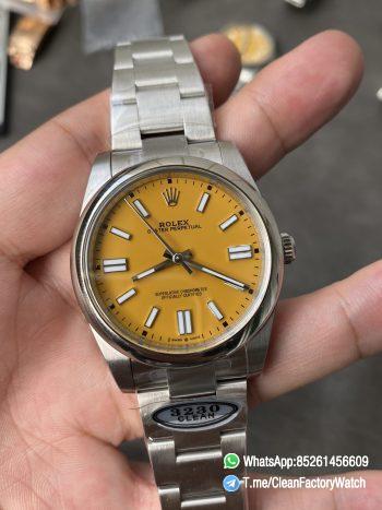 Clean Factory Rolex Oyster Perpetual 126000 36mm Yellow Dial 904L Steel VR3230 Movement 02