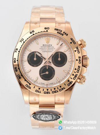 Clean Factory Rolex Daytona 126505 Rose Gold Case Bracelet Rose Gold Dial with Black Sub Dial SH4131 Movement 01 1