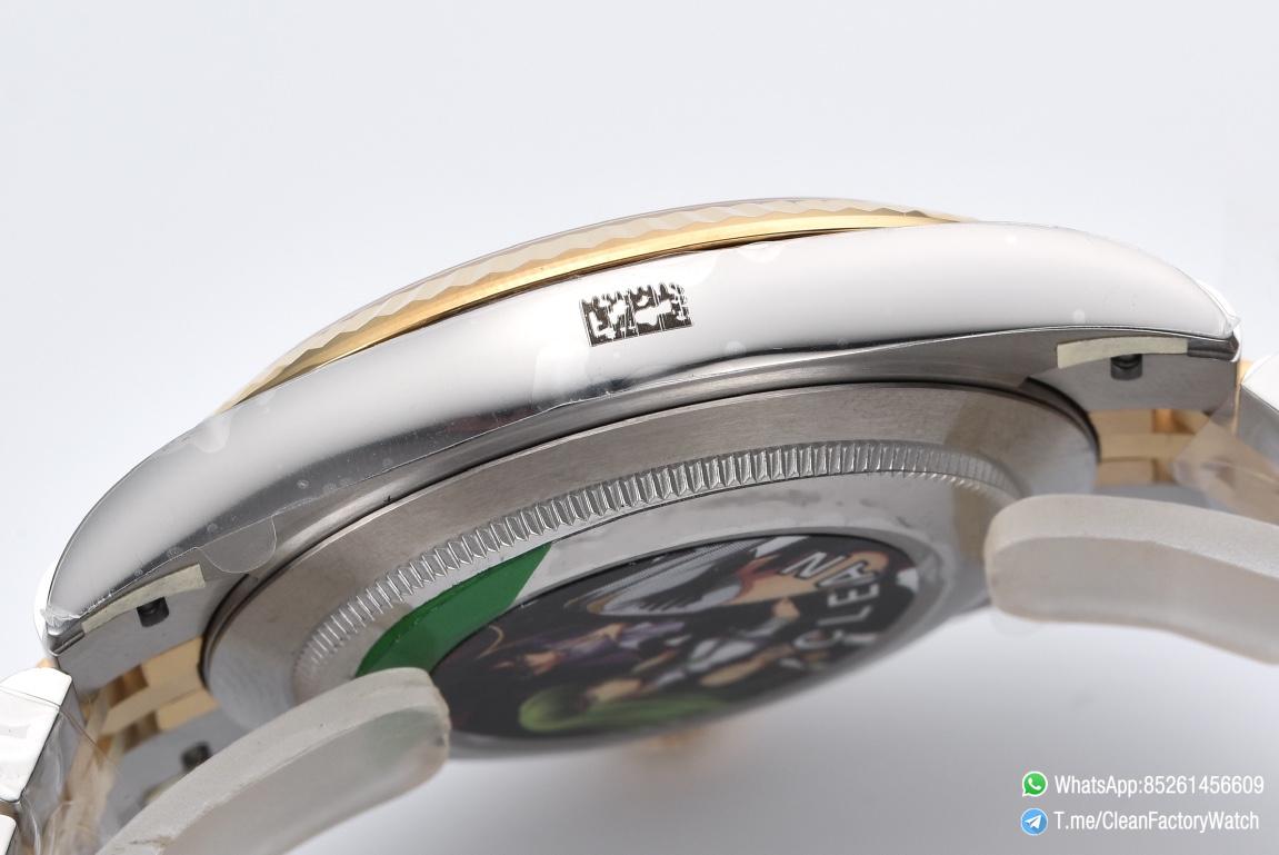 Clean Factory Datejust Wimbledon 126333 41mm Gray Dial with Green Roma Markers Yellow Gold Bezel 3235 Movement Two Tone Jubilee Bracelet 06