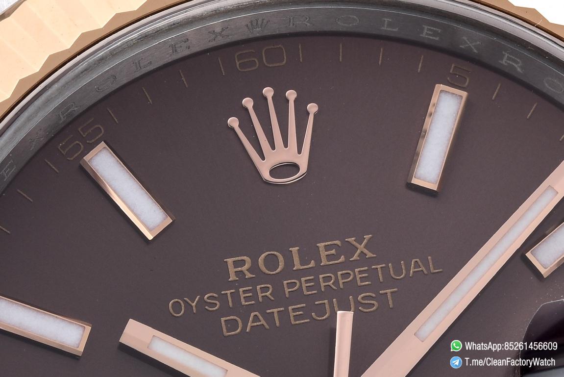Clean Factory Datejust 126331 41mm 904L Steel Case Chocolate Dial with Stick Markers Rose Gold Bezel 3235 Movement Two Tone Oyster Bracelet 03