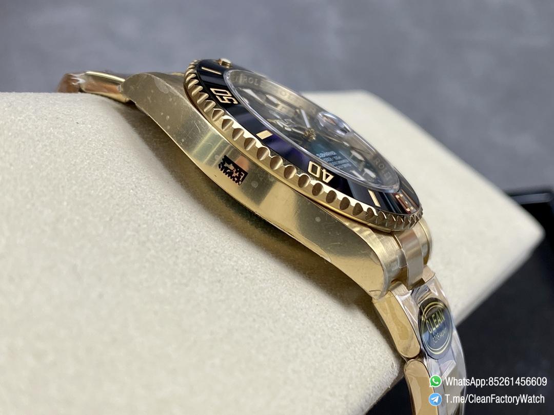 Clean Factory Rolex Submariner 126618LN 41mm Black Dial Ceramic Bezel Full Yellow Gold Plated Case Oyster Bracelet SH3235 Movement 06