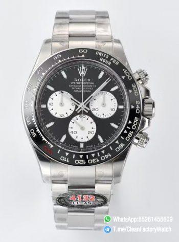 Clean Factory Daytona Le Mans M126529 0001 Black Dial White Chrono Sub Dial with Luminos Hous Markers 4132 Movement 000