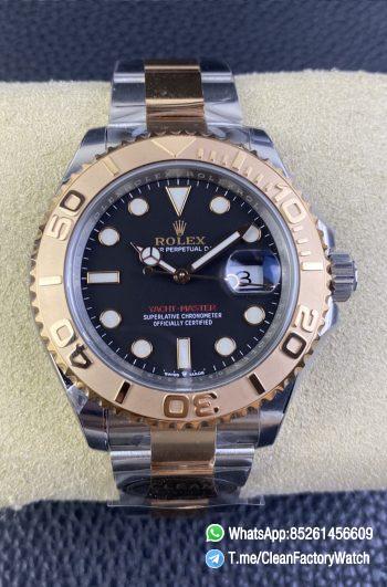 Clean Factory Watch Yacht Master 40 126621 Black Dial Oystersteel and Everose Gold with Oyster Bracelet Super Clone 3235 Movement 000