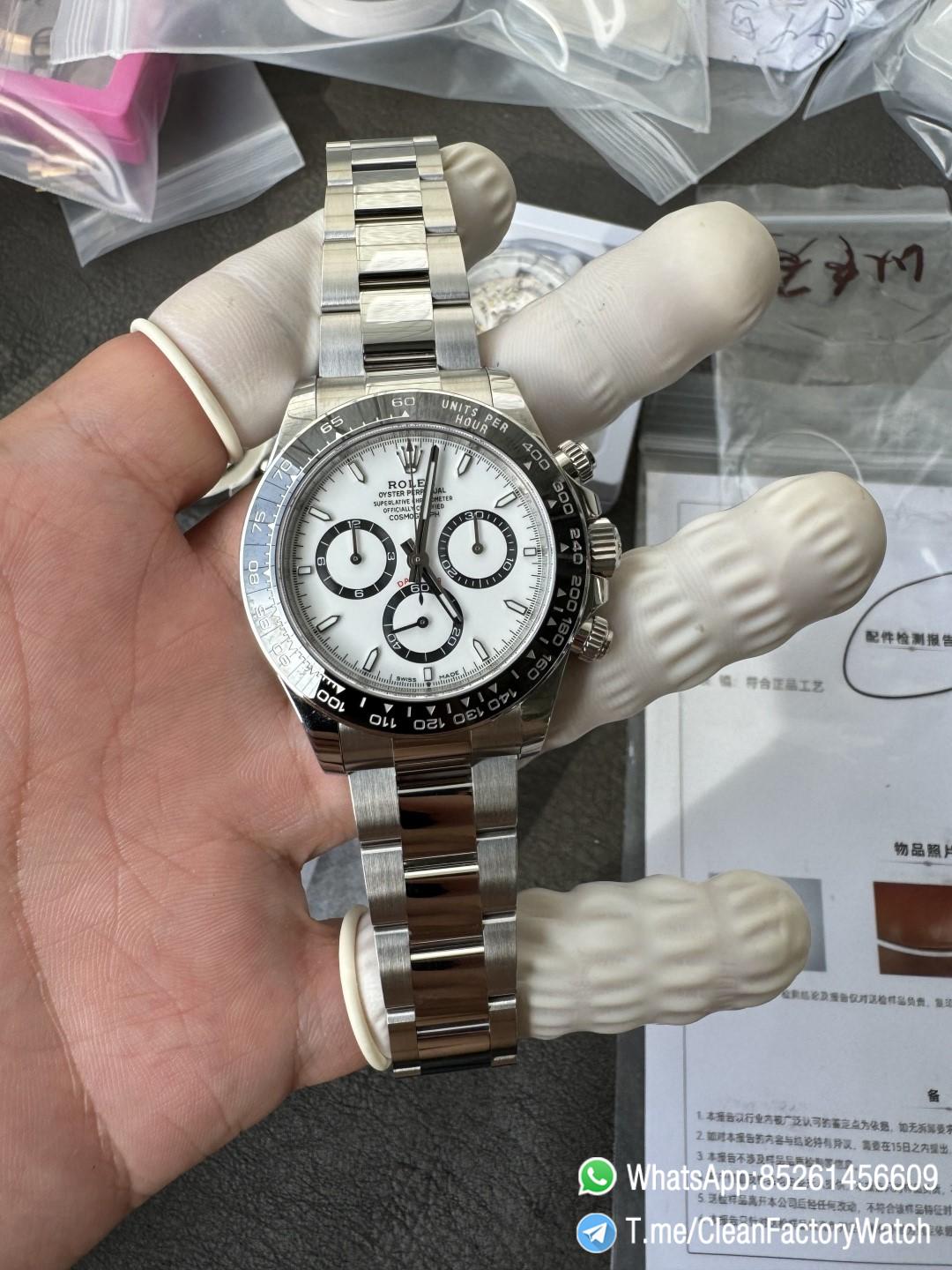 Super Clone Custom Daytona Panda 126500LN Genuine Grasses and ACE Free sprung Balance Caliber 4131 Movement RB White Dial APS Black Cerachrom Bezel 01 Super Clone Custom Daytona Panda 126500LN Genuine Grasses and ACE Free sprung Balance Caliber 4131 Movement RB White Dial APS Black Cerachrom Bezel 01