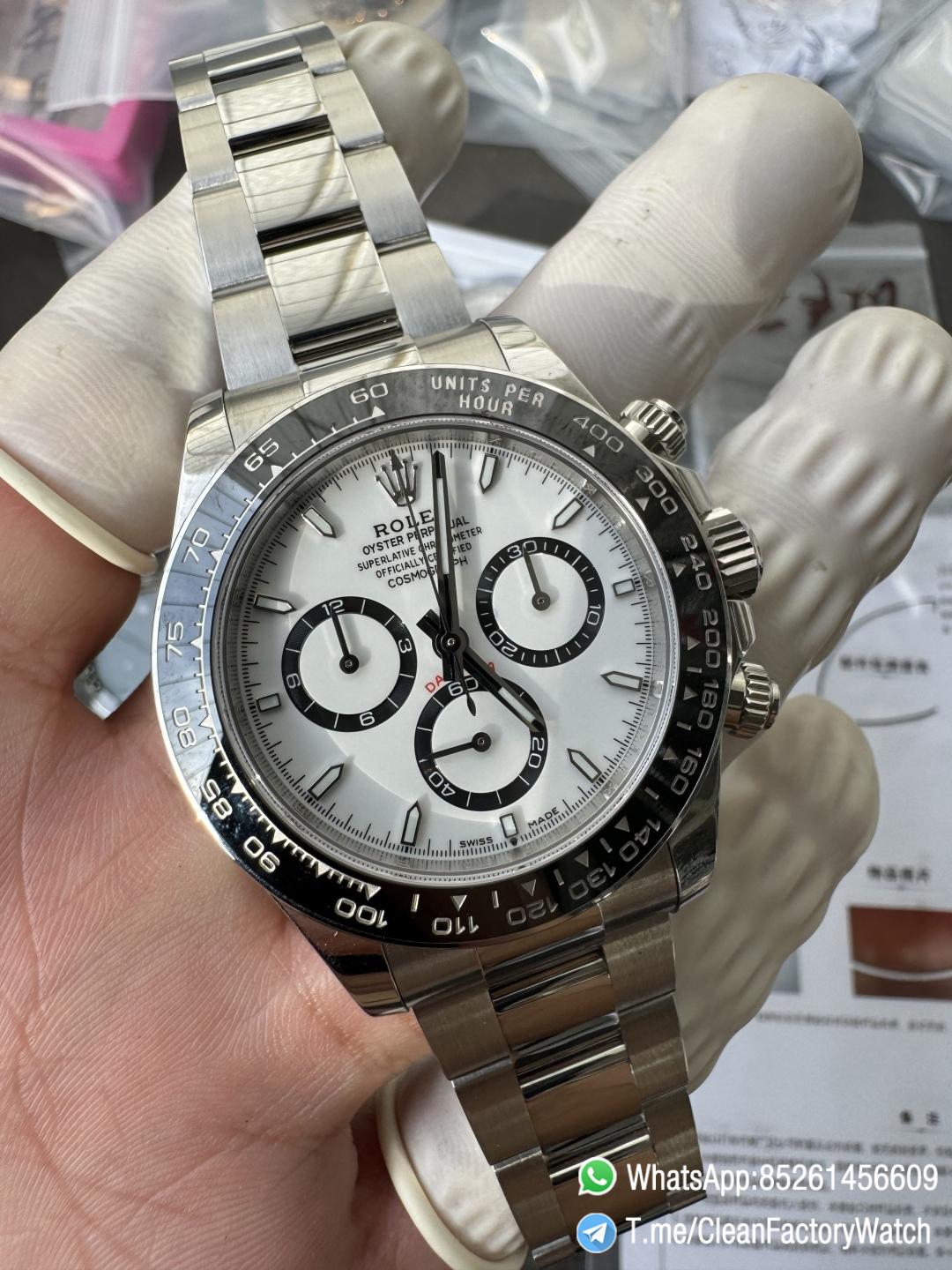 Super Clone Custom Daytona Panda 126500LN Genuine Grasses and ACE Free sprung Balance Caliber 4131 Movement RB White Dial APS Black Cerachrom Bezel 03 Super Clone Custom Daytona Panda 126500LN Genuine Grasses and ACE Free sprung Balance Caliber 4131 Movement RB White Dial APS Black Cerachrom Bezel 03