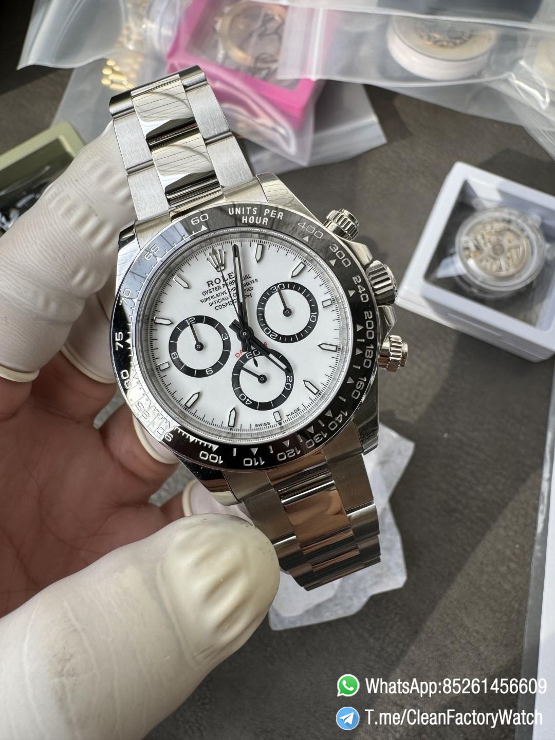 Super Clone Custom Daytona Panda 126500LN Genuine Grasses and ACE Free sprung Balance Caliber 4131 Movement RB White Dial APS Black Cerachrom Bezel 07 Super Clone Custom Daytona Panda 126500LN Genuine Grasses and ACE Free sprung Balance Caliber 4131 Movement RB White Dial APS Black Cerachrom Bezel 07