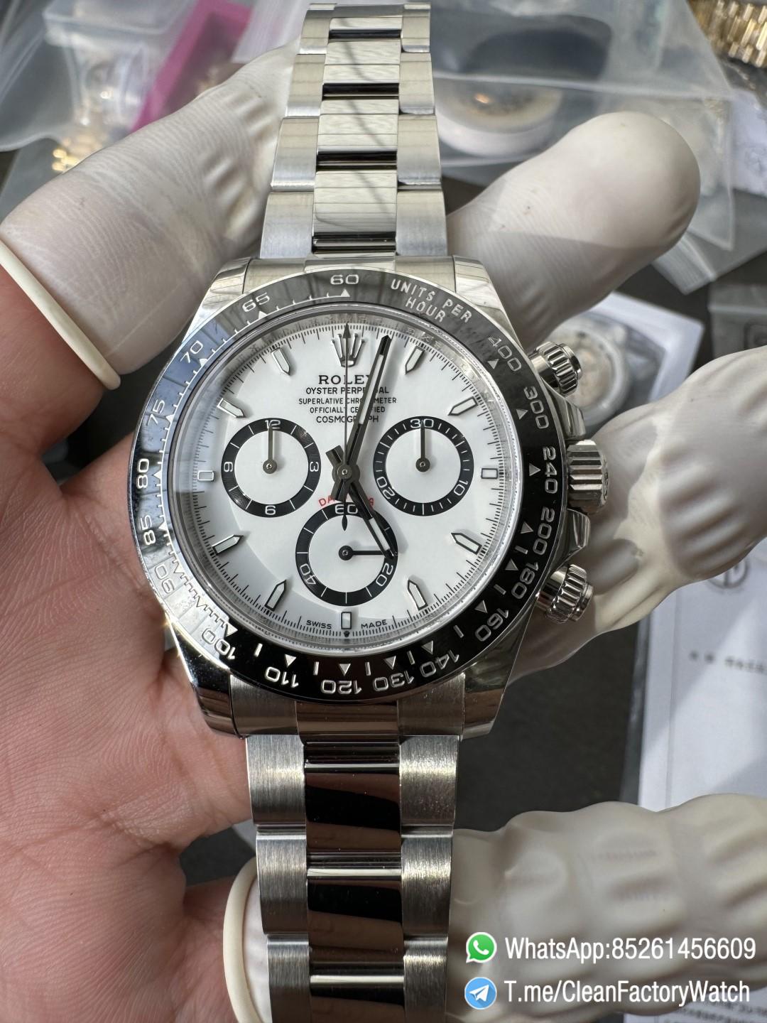 Super Clone Custom Daytona Panda 126500LN Genuine Grasses and ACE Free sprung Balance Caliber 4131 Movement RB White Dial APS Black Cerachrom Bezel 10 Super Clone Custom Daytona Panda 126500LN Genuine Grasses and ACE Free sprung Balance Caliber 4131 Movement RB White Dial APS Black Cerachrom Bezel 10