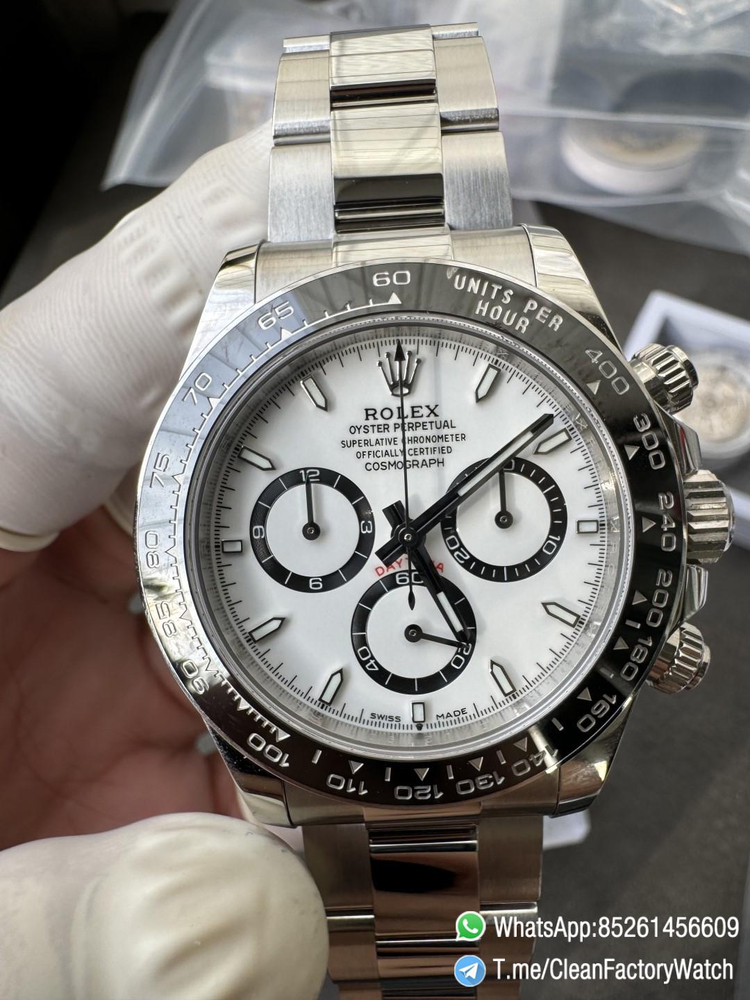 Super Clone Custom Daytona Panda 126500LN Genuine Grasses and ACE Free sprung Balance Caliber 4131 Movement RB White Dial APS Black Cerachrom Bezel 13 Super Clone Custom Daytona Panda 126500LN Genuine Grasses and ACE Free sprung Balance Caliber 4131 Movement RB White Dial APS Black Cerachrom Bezel 13