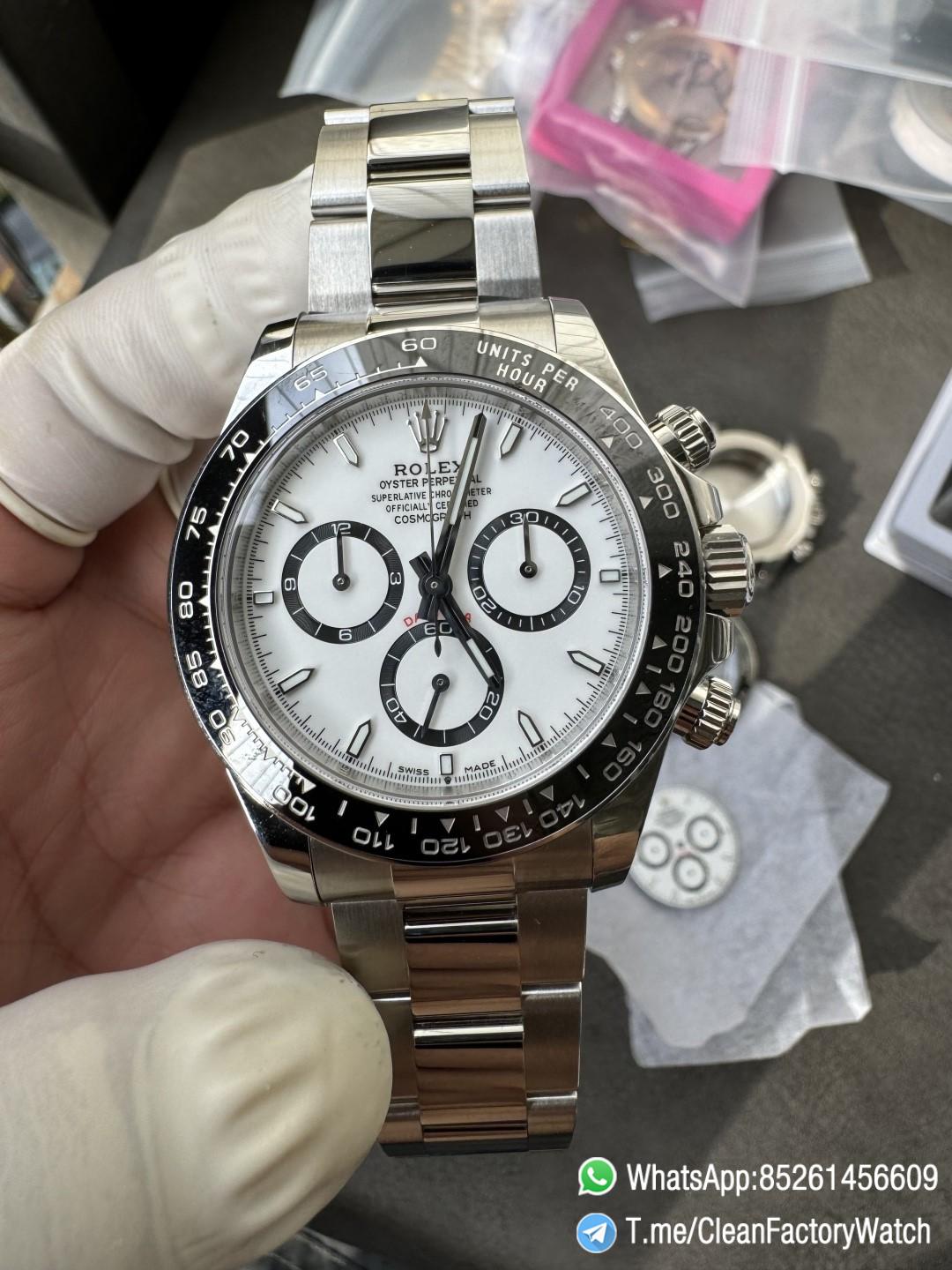 Super Clone Custom Daytona Panda 126500LN Genuine Grasses and ACE Free sprung Balance Caliber 4131 Movement RB White Dial APS Black Cerachrom Bezel 14 Super Clone Custom Daytona Panda 126500LN Genuine Grasses and ACE Free sprung Balance Caliber 4131 Movement RB White Dial APS Black Cerachrom Bezel 14