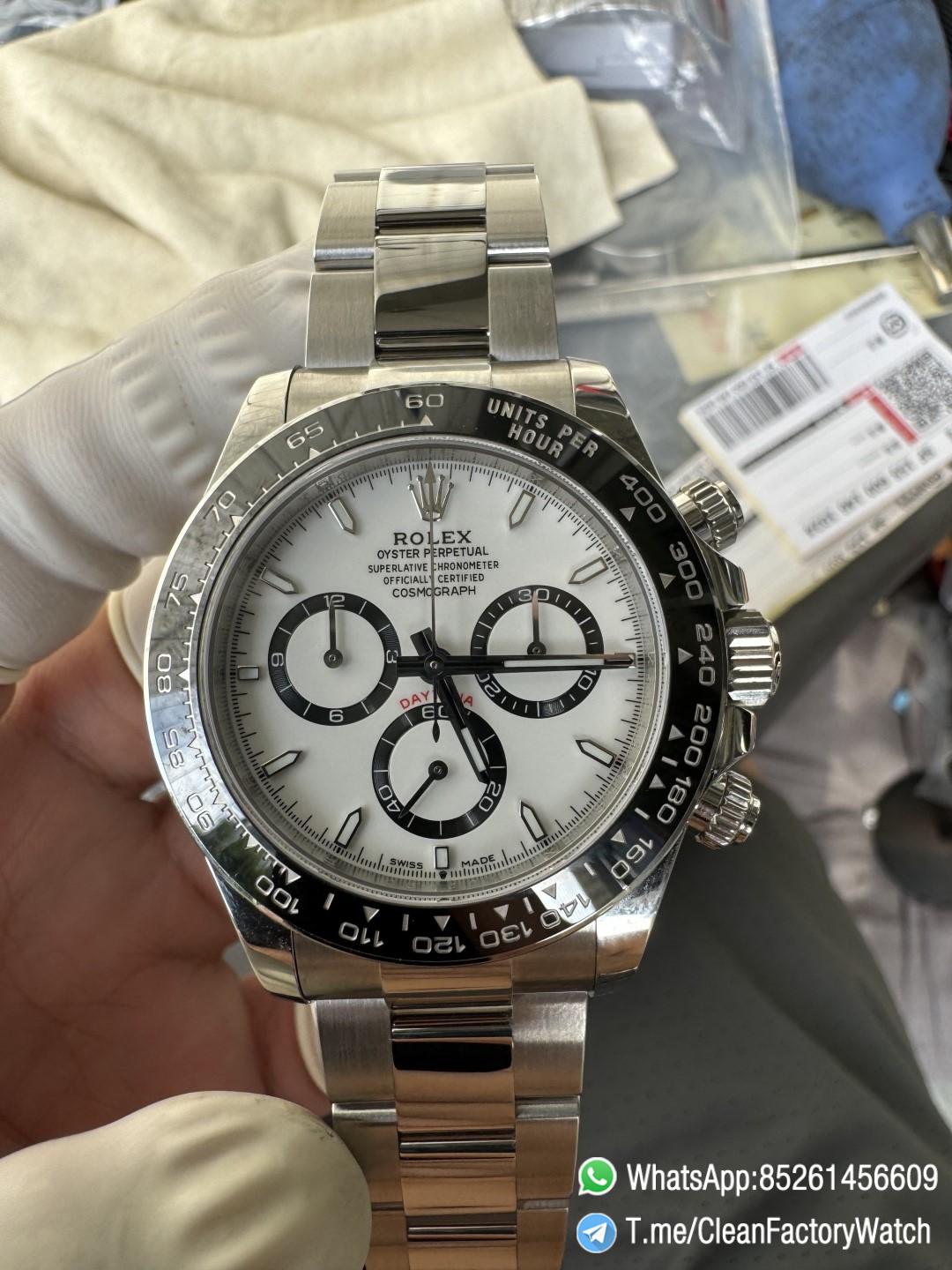 Super Clone Custom Daytona Panda 126500LN Genuine Grasses and ACE Free sprung Balance Caliber 4131 Movement RB White Dial APS Black Cerachrom Bezel 16 Super Clone Custom Daytona Panda 126500LN Genuine Grasses and ACE Free sprung Balance Caliber 4131 Movement RB White Dial APS Black Cerachrom Bezel 16