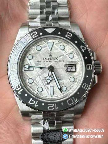 Clean Factory GMT Master II Bruce Wayne 126710GRNR Meteorite Dial Black Gray Ceramic Bezel Green GMT Hand Jubilee Bracelet DD3285 Movement 000